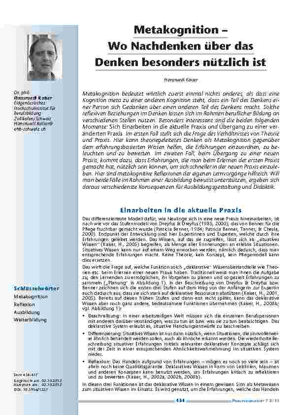 [doc_201310] Metakognition – Wo Nachdenken über das Denken besonders nützlich ist