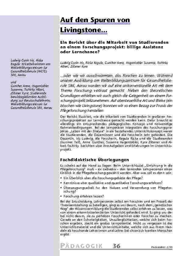 Auf den Spuren von Livingstone…