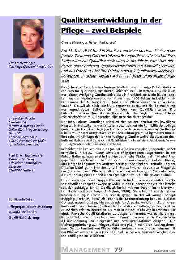 [doc_201087] Qualitätsentwicklung in der Pflege – zwei Beispiele