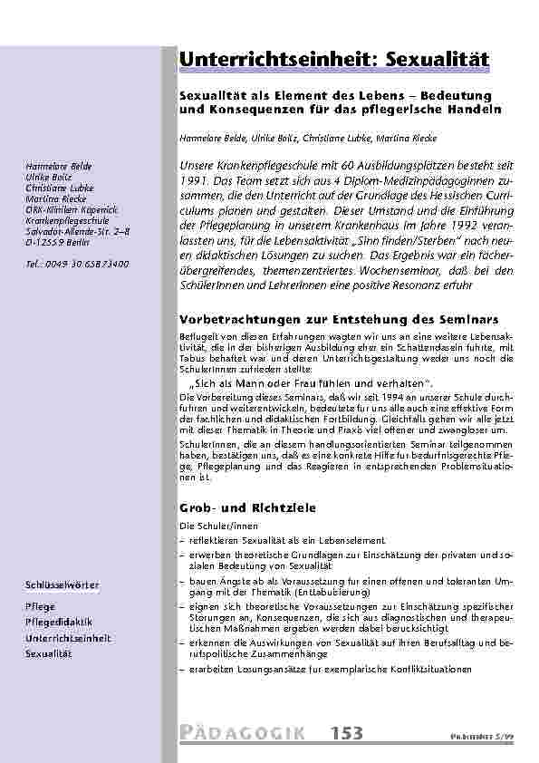[doc_201070] Unterrichtseinheit: Sexualität