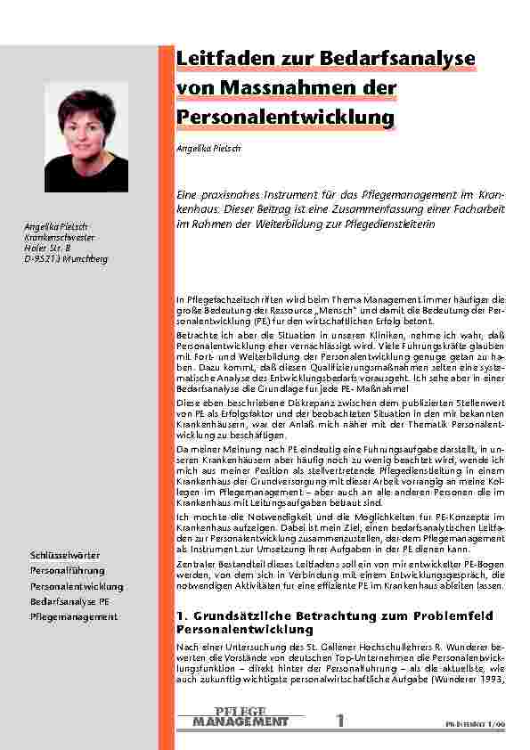 [doc_201013] Leitfaden zur Bedarfsanalyse von Massnahmen der Personalentwicklung