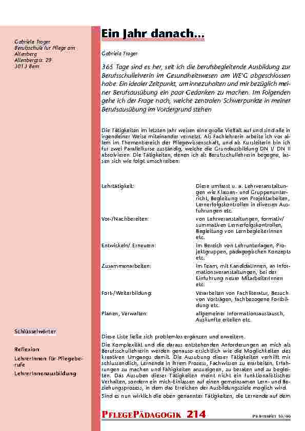 [doc_200960] Ein Jahr danach...