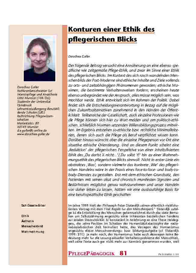 [doc_200927] Konturen einer Ethik des pflegerischen Blicks