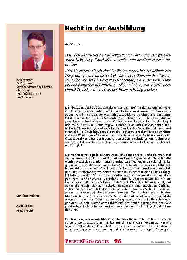 [doc_200924] Recht in der Ausbildung