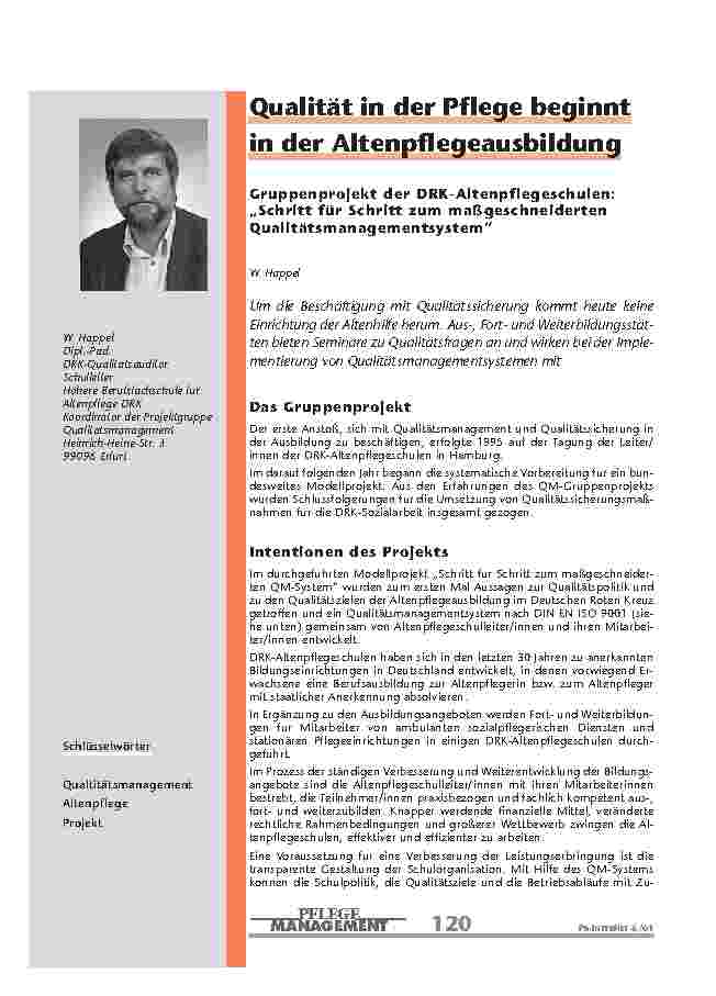 [doc_200910] Qualität in der Pflege beginnt in der Altenpflegeausbildung