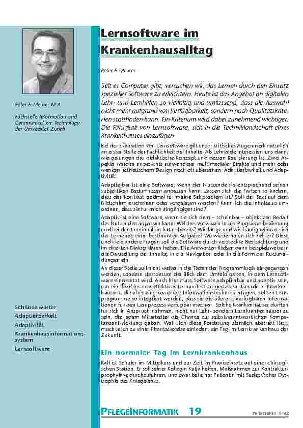 Lernsoftware im Krankenhausalltag
