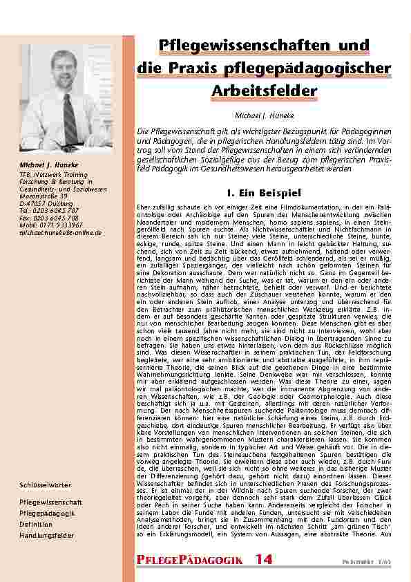 [doc_200771] Pflegewissenschaften und die Praxis pflegepädagogischer Arbeitsfelder