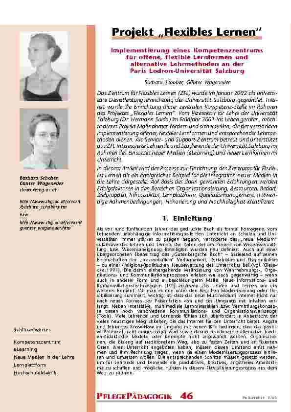 Projekt „Flexibles Lernen“