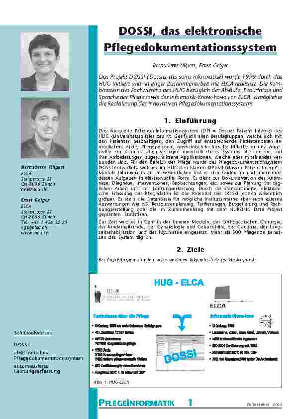 [doc_200757] DOSSI, das elektronischePflegedokumentationssystem