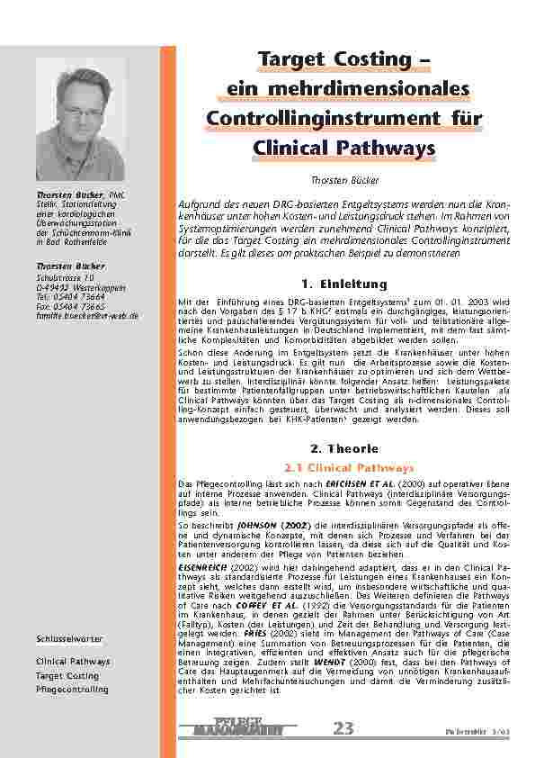 [doc_200755] Target Costing – ein mehrdimensionalesControllinginstrument fürClinical Pathways