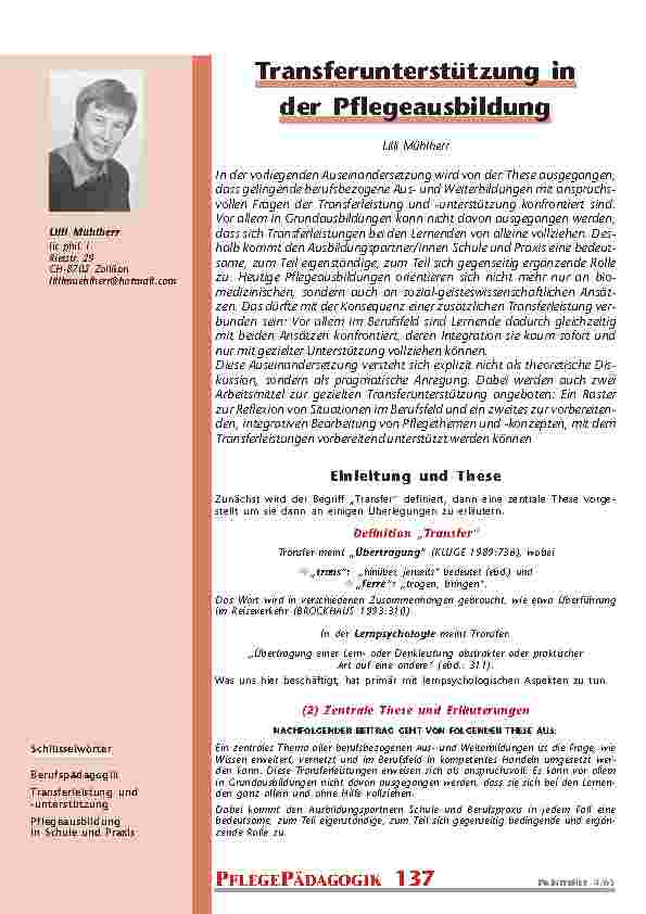 [doc_200750] Transferunterstützung inder Pflegeausbildung