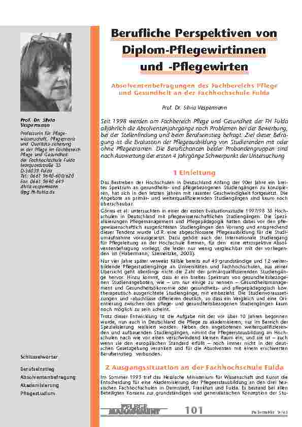 [doc_200721] Berufliche Perspektiven vonDiplom-Pflegewirtinnenund -Pflegewirten