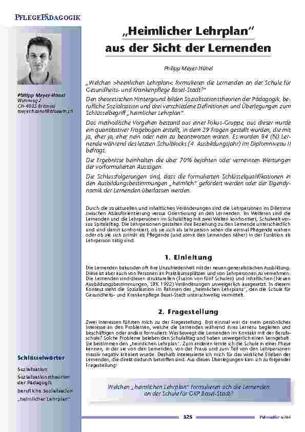 [doc_200650] „Heimlicher Lehrplan“aus der Sicht der Lernenden