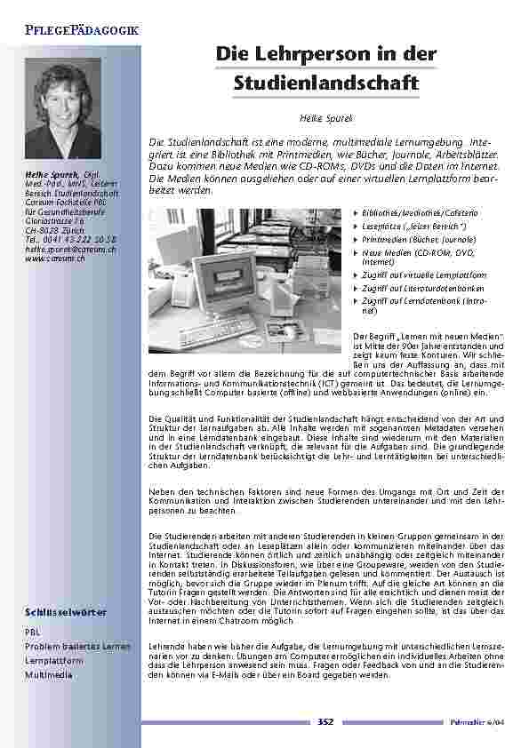 [doc_200648] Die Lehrperson in derStudienlandschaft