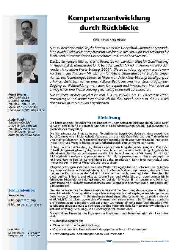 [doc_200319] Kompetenzentwicklung durch Rückblicke