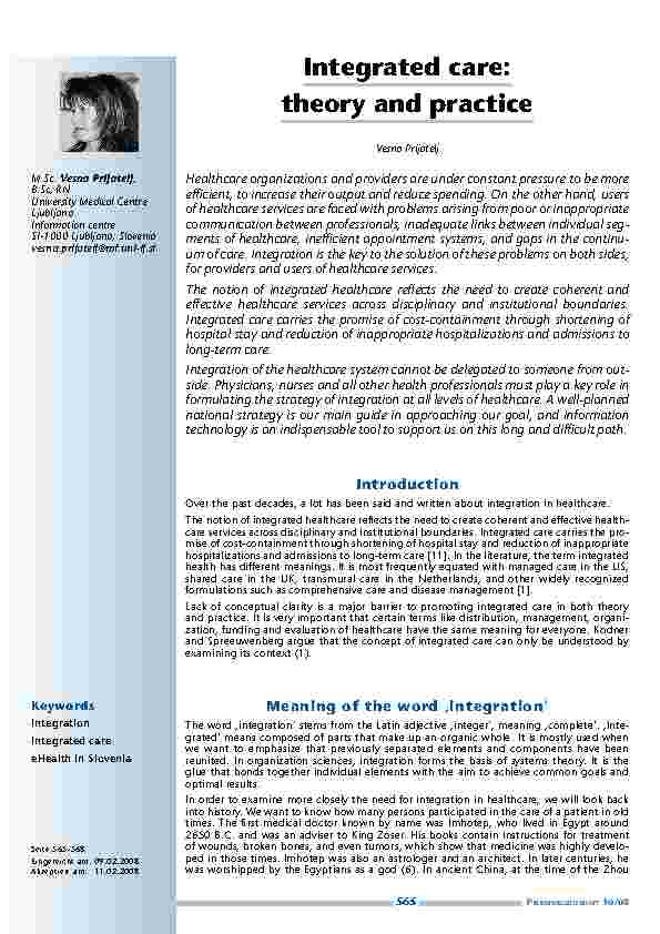 [doc_200208] Integrierte Versorgung: Theorie und Praxis