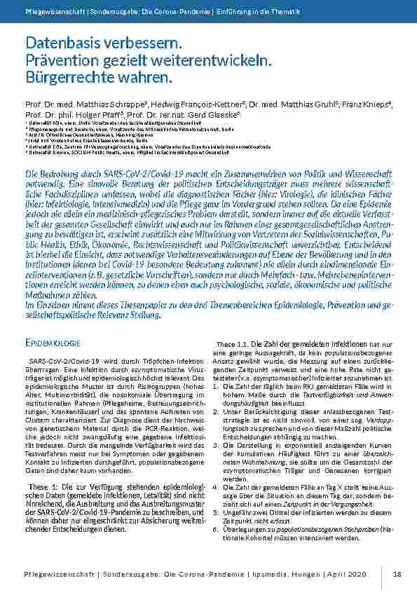 [doc_196778] Datenbasis verbessern. Prävention gezielt weiterentwickeln. Bürgerrechte wahren.