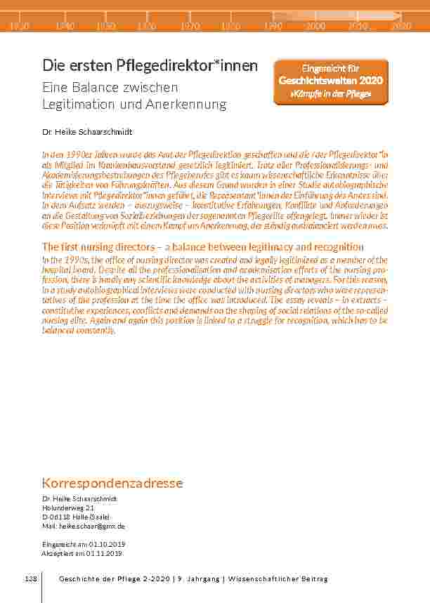 [doc_207071] Die ersten Pflegedirektor*innen: Eine Balance zwischen Legitimation und Anerkennung