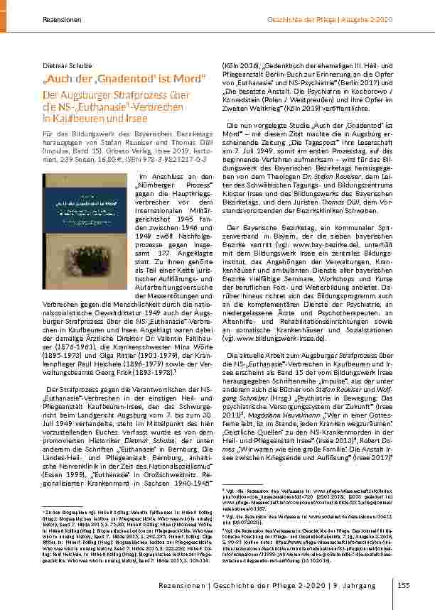 [doc_207070] „Auch der ‚Gnadentod‘ ist Mord“ Der Augsburger Strafprozess über die NS-„Euthanasie“-Verbrechen in Kaufbeuren und Irsee