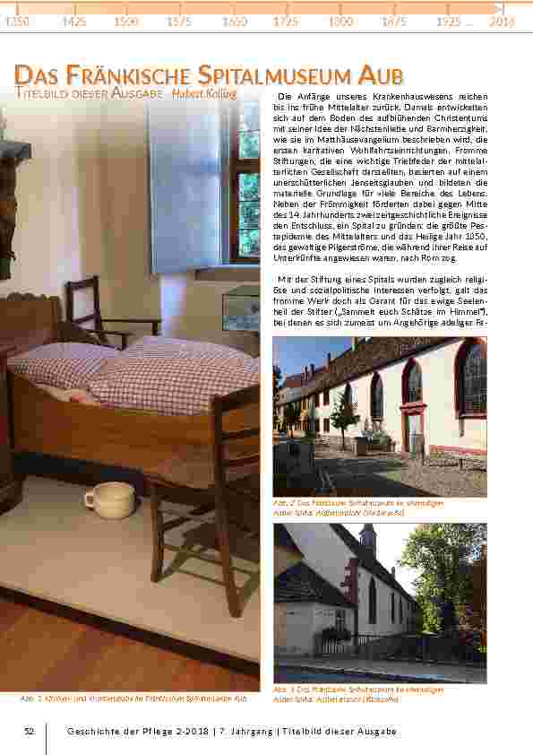 [doc_203130] Titelbild dieser Ausgabe: Das Fränkische Spitalmuseum Aub