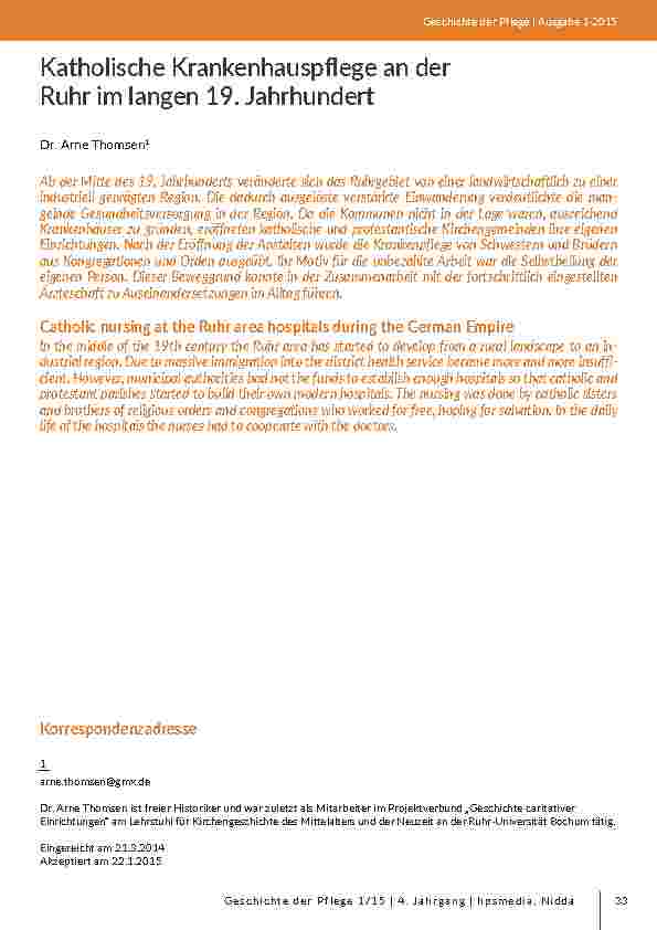 [doc_203070] Katholische Krankenhauspflege an der Ruhr im langen 19. Jahrhundert