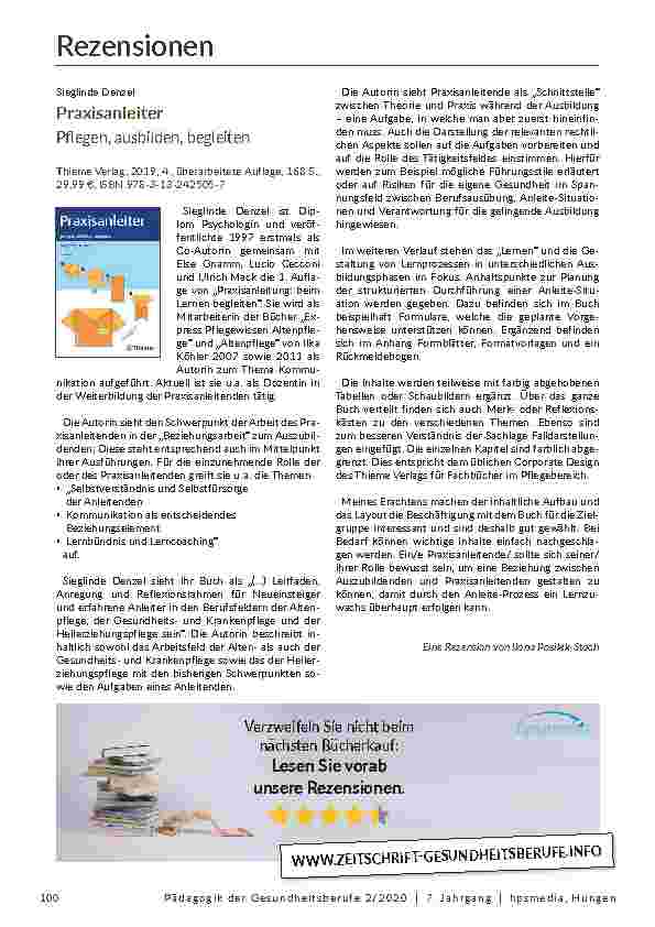 [doc_203783] Praxisanleiter: Pflegen, ausbilden, begleiten