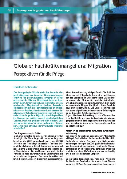 [doc_349705] Globaler Fachkräftemangel und Migration Perspektiven für die Pflege