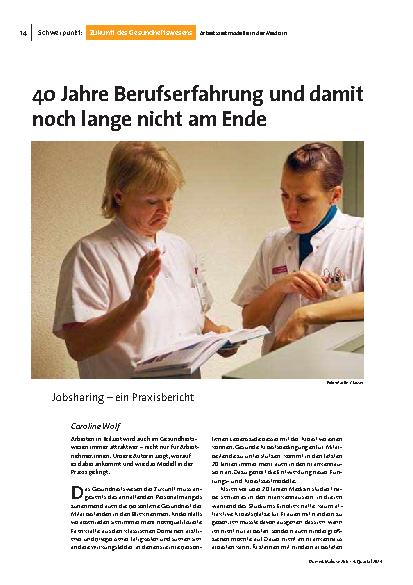 40 Jahre Berufserfahrung und damit noch lange nicht am Ende: Jobsharing – ein Praxisbericht