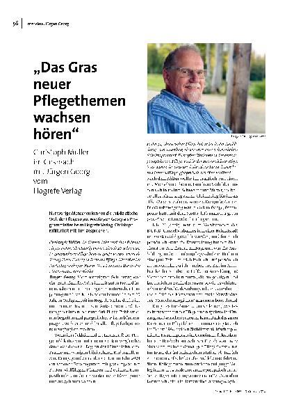 [doc_318281] „Das Gras neuer Pflegethemen wachsen hören“
