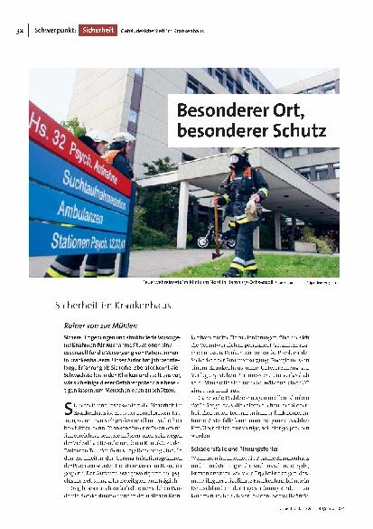 [doc_318274] Besonderer Ort, besonderer Schutz: Sicherheit im Krankenhaus.