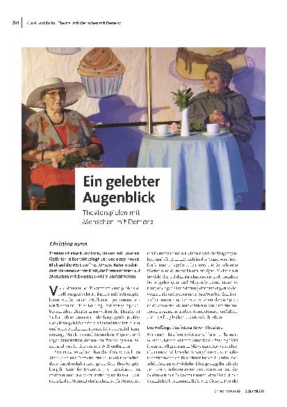 [doc_315555] Ein gelebter Augenblick: Theaterspielen mit Menschen mit Demenz
