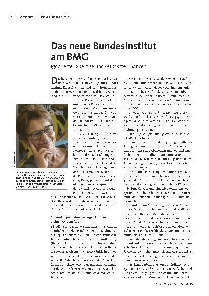 [doc_315547] Das neue Bundesinstitut am BMG ignorierte Expertise und verpasste Chancen.