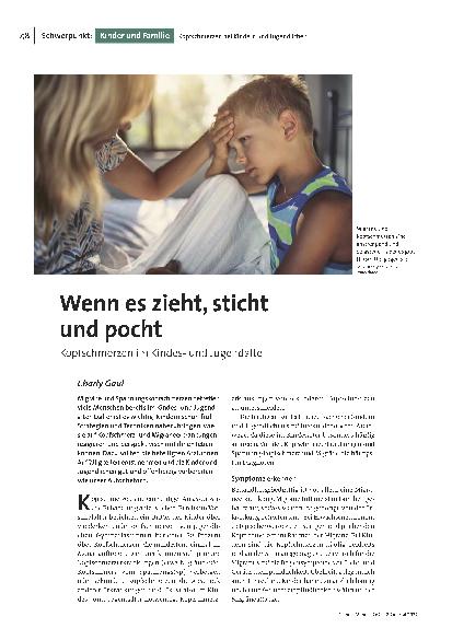 Wenn es zieht, sticht und pocht Kopfschmerzen im Kindesund Jugendalter.
