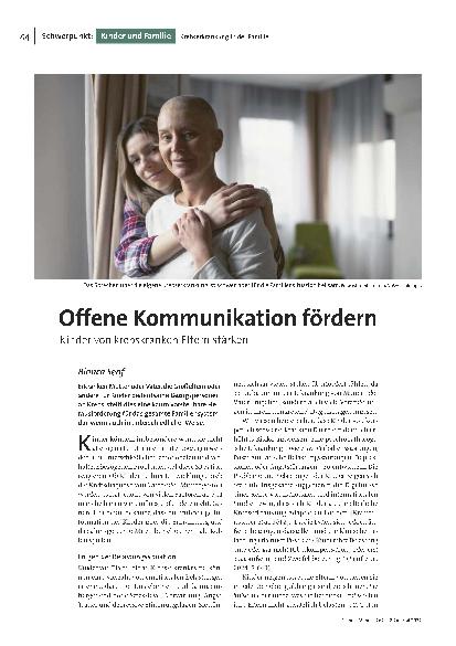 [doc_315541] Offene Kommunikation fördern, Kinder von krebskranken Eltern stärken.