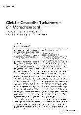 [doc_300941] Gleiche Gesundheitschancen - ein Menschenrecht Gesundheitliche Ungerechtigkeit und Gesundheitsförderung bei trans* Menschen