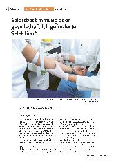 Selbstbestimmung oder gesellschaftlich geforderte Selektion?