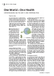 [doc_225659] One World – One Health Antibiotikaresistenzen: Handeln in allen Politikbereichen