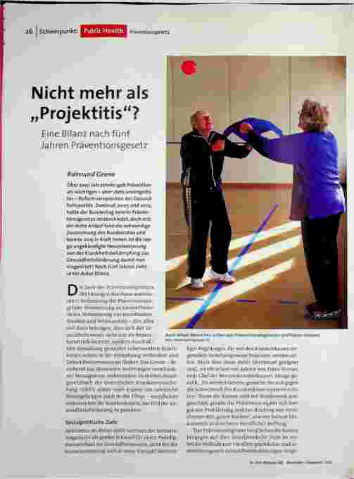 Nicht mehr als „Projektitis“?