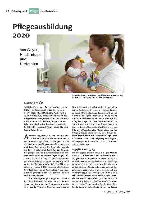 [doc_203540] Pflegeausbildung 2020: Von Wegen, Hindernissen und Horizonten