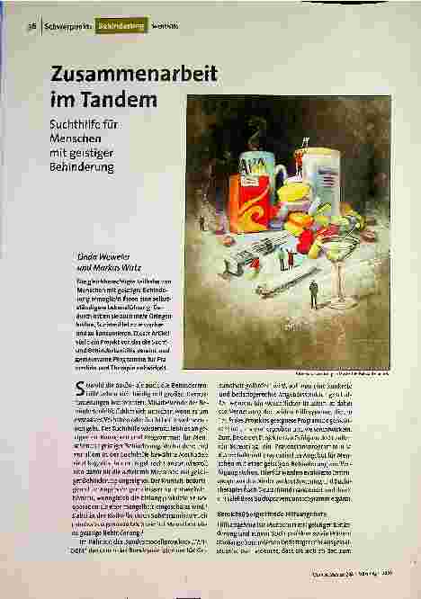 [doc_194899] Zusammenarbeit im Tandem Suchthilfe für Menschen mit geistiger Behinderung