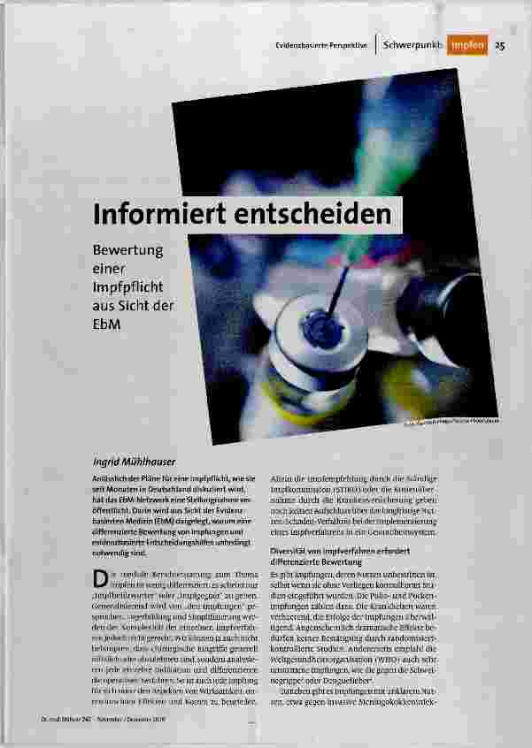 Informiert entscheiden