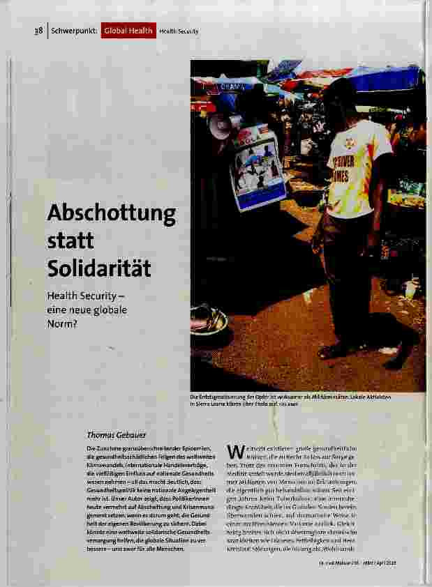 [doc_188460] Abschottung statt Solidarität