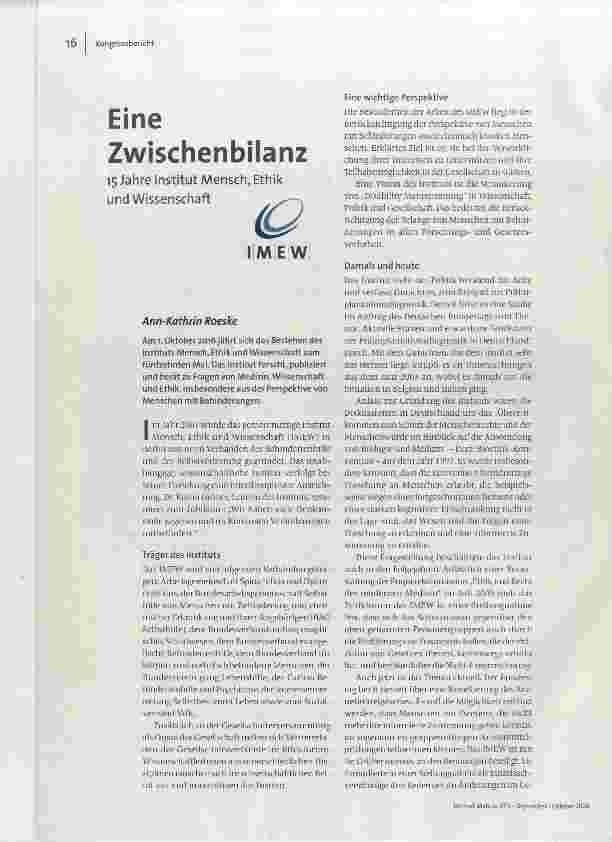Eine Zwischenbilanz