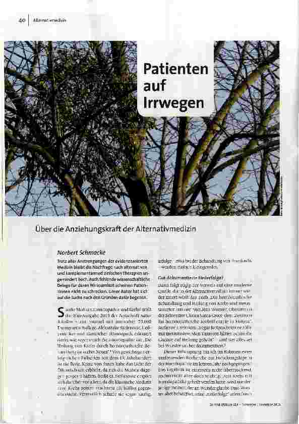 Patienten auf Irrwegen