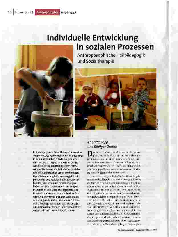 [doc_161415] Individuelle Entwicklung in sozialen Prozessen