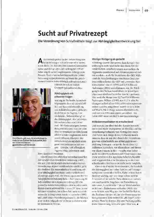 Sucht auf Privatrezept