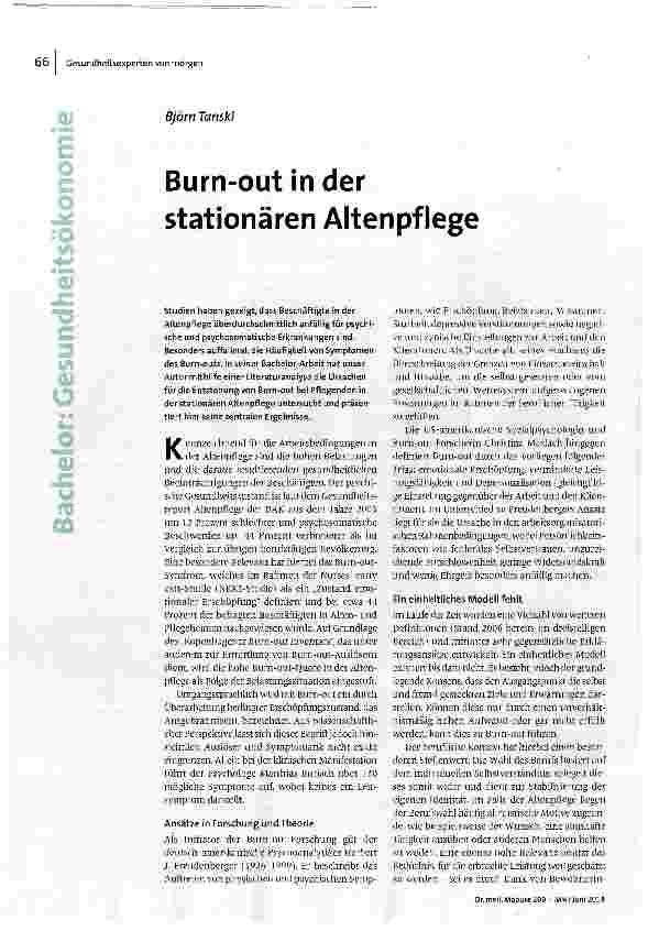 [doc_150201] Burn-out in der stationären Altenpflege