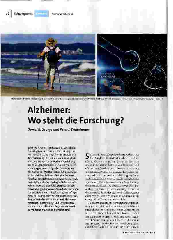 [doc_150191] Alzheimer: Wo steht die Forschung?
