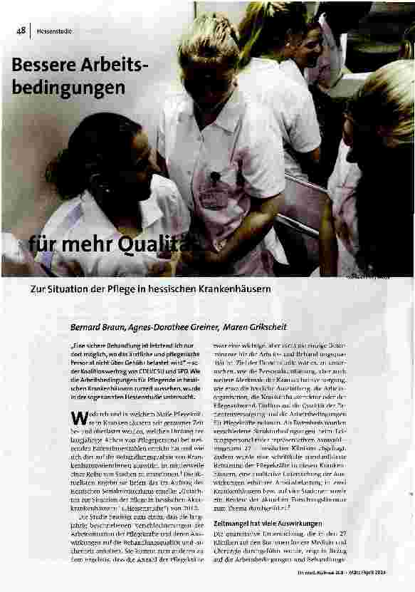 [doc_148560] Bessere Arbeitsbedigungen für mehr Qualität