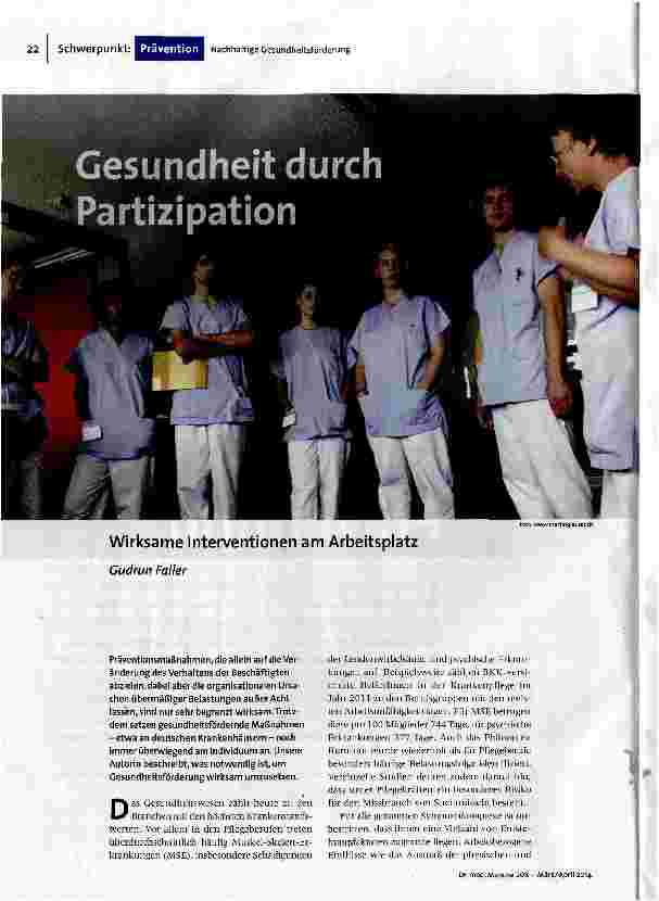 Gesundheit durch Partizipation